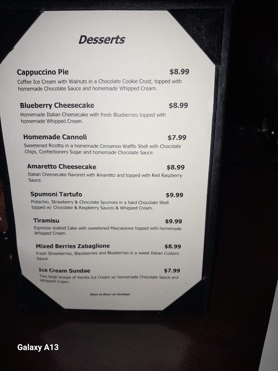 Menu Delmonico's Syracuse-10