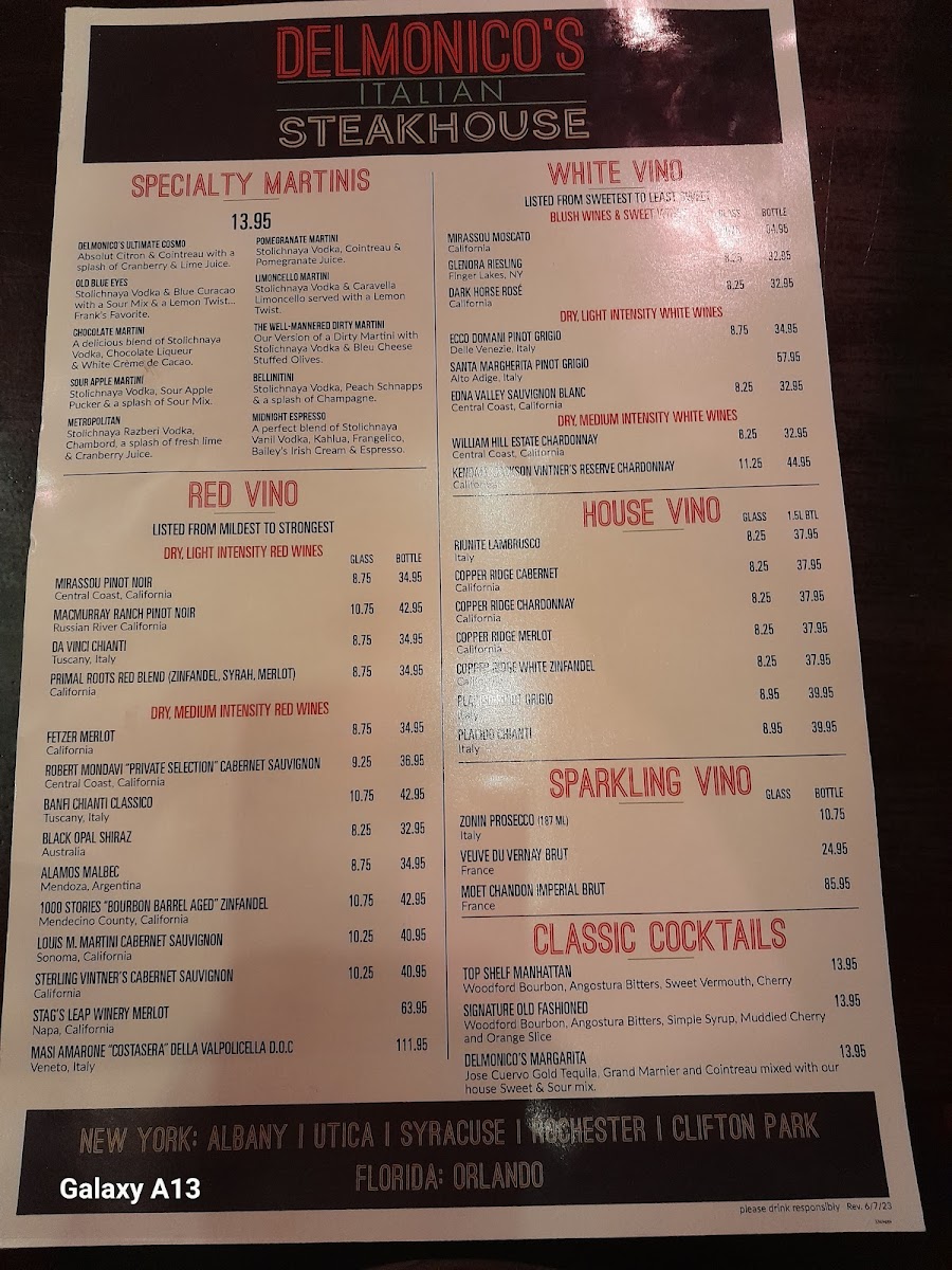 Menu Delmonico's Syracuse-8