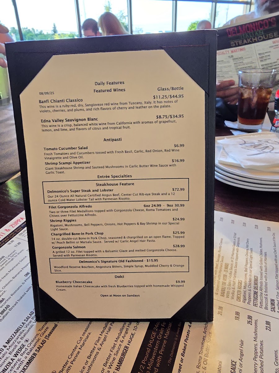 Menu Delmonico's Syracuse-9